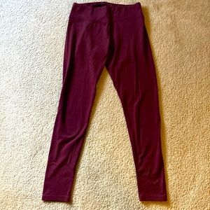 Maroon/ Long inseam/ Large/ Aerie Offline Leggings